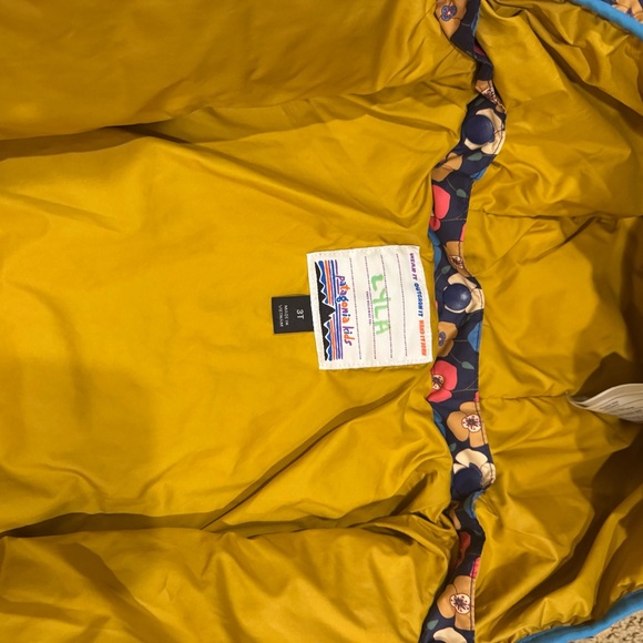 Patagonia girls floral pink puffer astropuff hood parka jacket Sz 3T - Picture 5 of 5